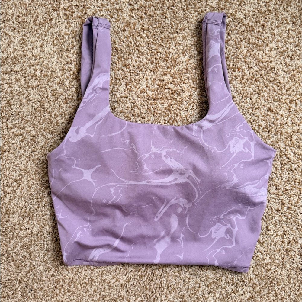 All in motion lavender sports bra crop top size S